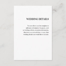 Tarjeta De Recepción Hochzeit Detail