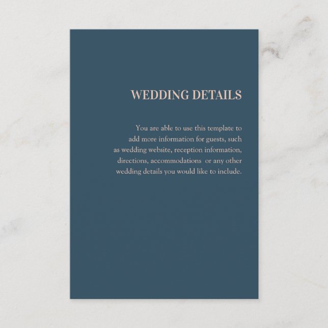 Tarjeta De Recepción Hochzeit Detail (Anverso)