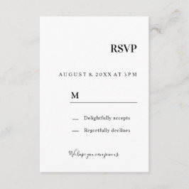 Tarjeta De Recepción Hochzeits Einladung Antwortkarte RSVP