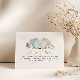 Tarjeta De Recepción Hockey baby shower, ice hockey diaper raffle