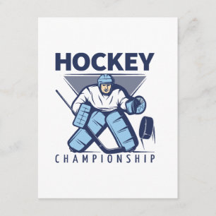 Tarjeta De Recepción Hockey gracioso
