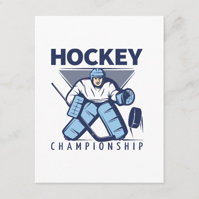 Tarjeta De Recepción Hockey gracioso (Anverso)