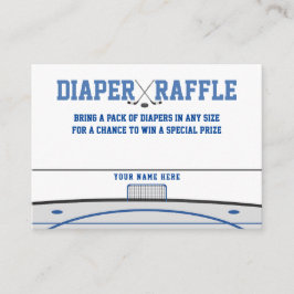 Tarjeta De Recepción Hockey sobre hielo Baby Shower Diaper Raffle