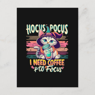 Tarjeta De Recepción Hocus Focus - Necesito café para concentrarme