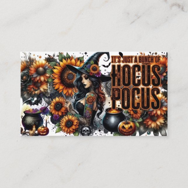 Tarjeta De Recepción “Hocus Pocus Vibraciones Mágicas” (Anverso)