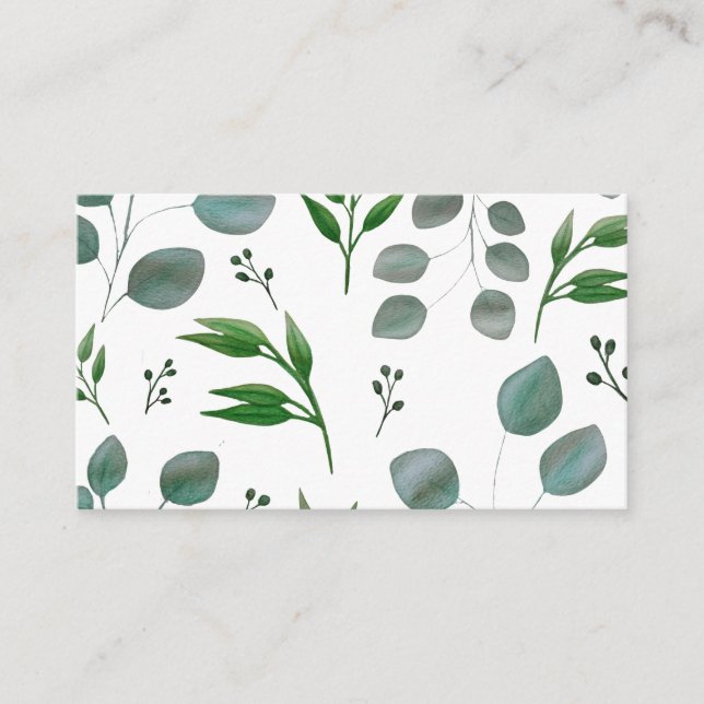 Tarjeta De Recepción Hojas de eucalipto (Anverso)