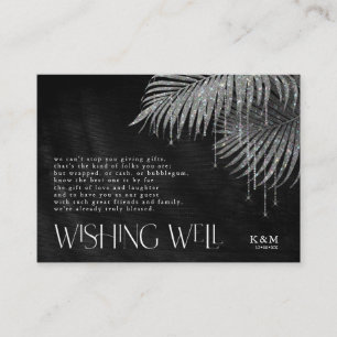 Tarjeta De Recepción Hojas de hojas de palmera de jewel Wishing Well V3