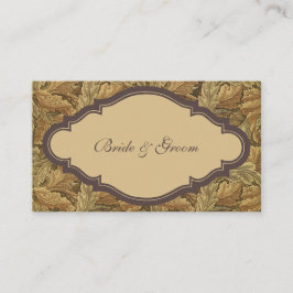 Tarjeta De Recepción Hojas de otoño cálidas de la época victoriana