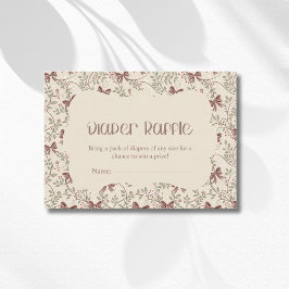 Tarjeta De Recepción Hojas de salvia de pequeña calabaza, Diaper Raffle