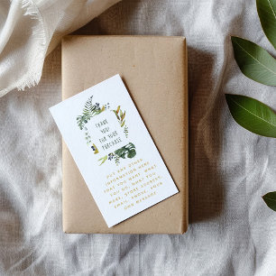 Tarjeta De Recepción Hojas y flores, borde floral