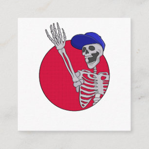 Tarjeta De Recepción Hola amigos Guay y Funny Skeleton