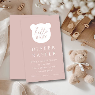 Tarjeta De Recepción Hola Baby Bear Diaper Raffle