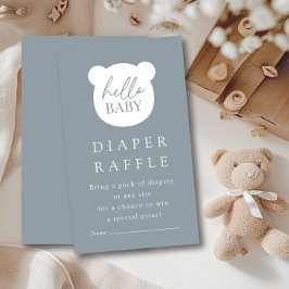 Tarjeta De Recepción Hola Baby Bear Diaper Raffle