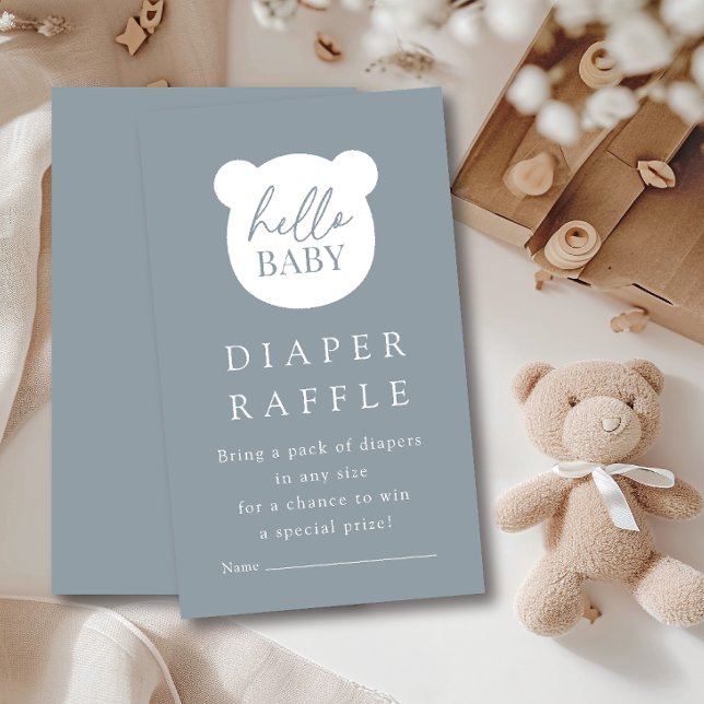 Tarjeta De Recepción Hola Baby Bear Diaper Raffle (Subido por el creador)