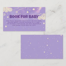 Tarjeta De Recepción Hola Baby Purple Dream Book Request Baby Shower