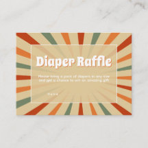 Hola Bebé Diaper Raffle Retro Verde Salvia Naranja