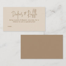 Hola bebé género Minimalista Neutral Diaper Raffle