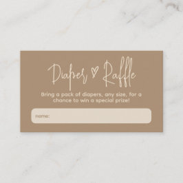 Tarjeta De Recepción Hola bebé género Minimalista Neutral Diaper Raffle