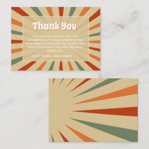 Tarjeta De Recepción Hola Bebé Retro Verde Salvia Naranja Gracias