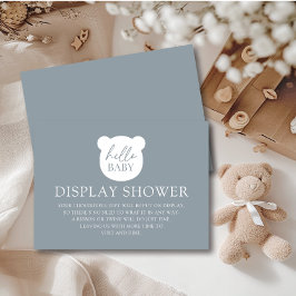 Tarjeta De Recepción Hola, ducha de visualización de oso bebé