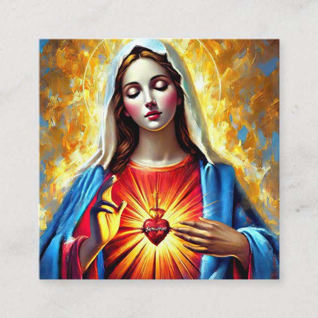 Tarjeta De Recepción Holly Mary Maria Madonna Mariana Virgin Mary (Anverso)
