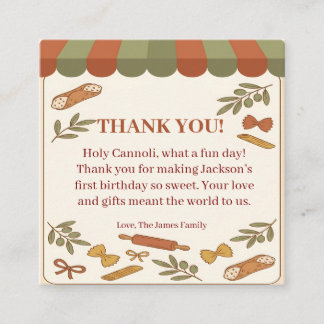 Tarjeta De Recepción Holy Cannoli! First Birthday