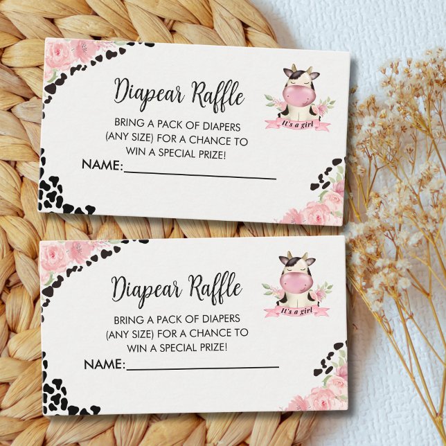 Tarjeta De Recepción Holy Cow It's a Girl Cute Cow Baby shower (Subido por el creador)