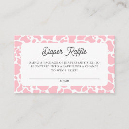 Tarjeta De Recepción Holy Cow Pink Boho Baby Shower Diaper Raffle
