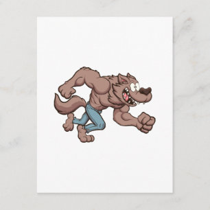 Tarjeta De Recepción Hombre lobo corriendo