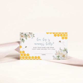 Tarjeta De Recepción Honey Bee Floral: ¿Qué tan grande es el juego del 