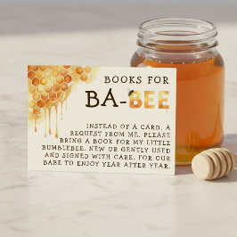Tarjeta De Recepción Honey Bee Honeycomb Baby Shower Book Request