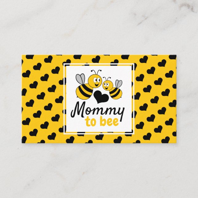 Tarjeta De Recepción Honey Bee, Registro de Regalos de Baby Shower (Anverso)