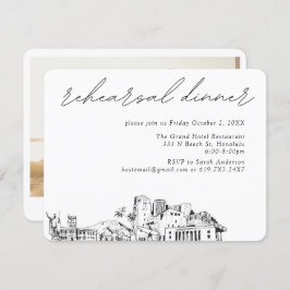 Tarjeta De Recepción Honolulu Boda Elegante Ensayo Cena