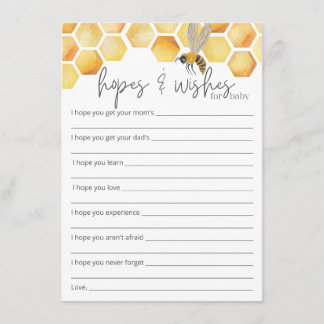 Tarjeta De Recepción Hopes & Wishes Bebe Baby Shower Insert