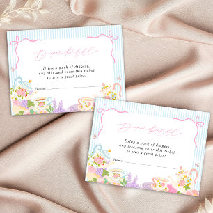 Tarjeta De Recepción Hora del té Teteras y tazas baby shower