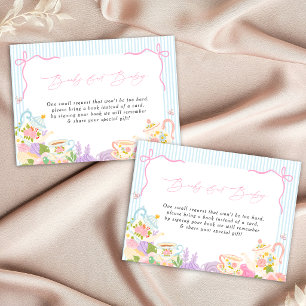 Tarjeta De Recepción Hora del té Teteras y tazas baby shower