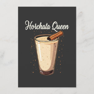 Tarjeta De Recepción Horchata Reina bebida española mexicana