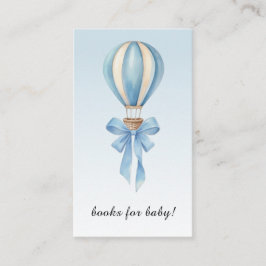 Tarjeta De Recepción Hot Air Balloon Boy Baby Shower Books for Baby