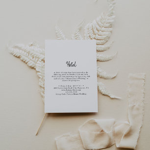 Tarjeta De Recepción Hotel moderno