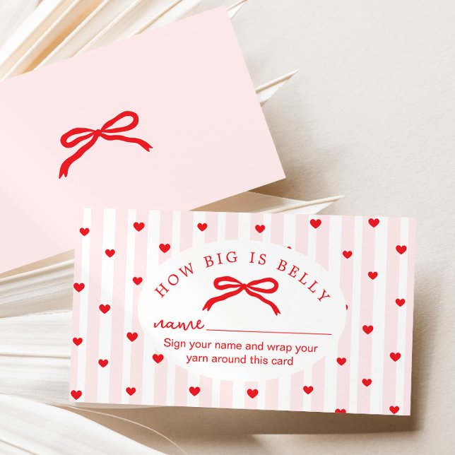 Tarjeta De Recepción How big is belly Valentines Baby Shower (Subido por el creador)