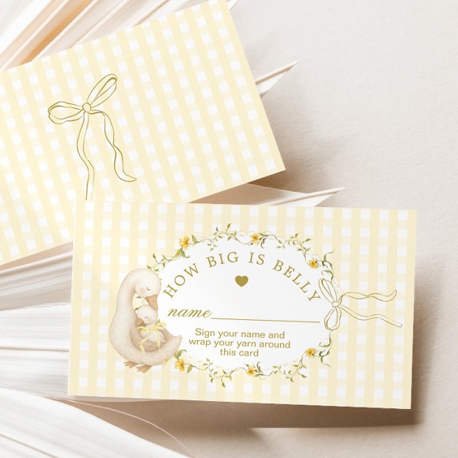 Tarjeta De Recepción How big is mommys belly silly goose Gingham (Subido por el creador)