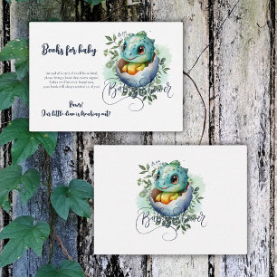 Tarjeta De Recepción Huevos de dinosaurio Cute acuarela deja Baby Showe