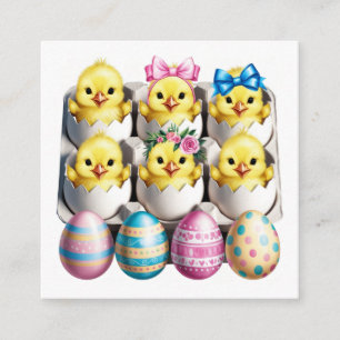 Tarjeta De Recepción Huevos de Pascua Niños