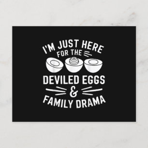 Tarjeta De Recepción Huevos tallados Drama familiar Gracioso regalo de
