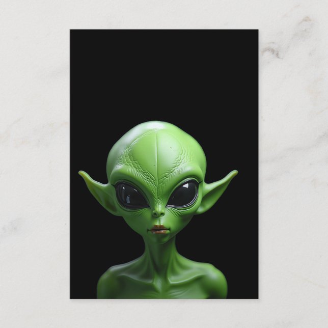 Tarjeta De Recepción Humanioide verde (Anverso)