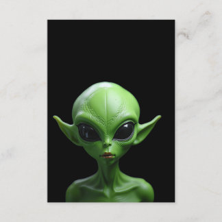 Tarjeta De Recepción Humanioide verde