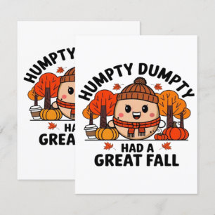 Tarjeta De Recepción Humpty Dumpty, Gracioso Día de Gracias