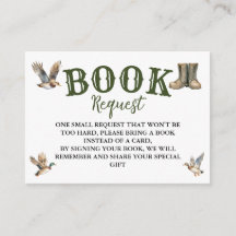 Hunting Boy Baby Shower Book Request