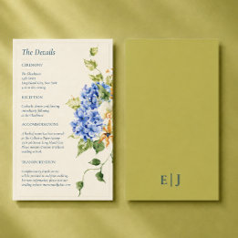 Tarjeta De Recepción Hydrangea Editorial Orquídea Anthurium Boda