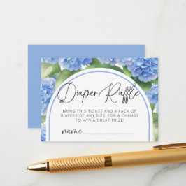 Tarjeta De Recepción Hydrangea es un Baby Shower de Boy Diaper